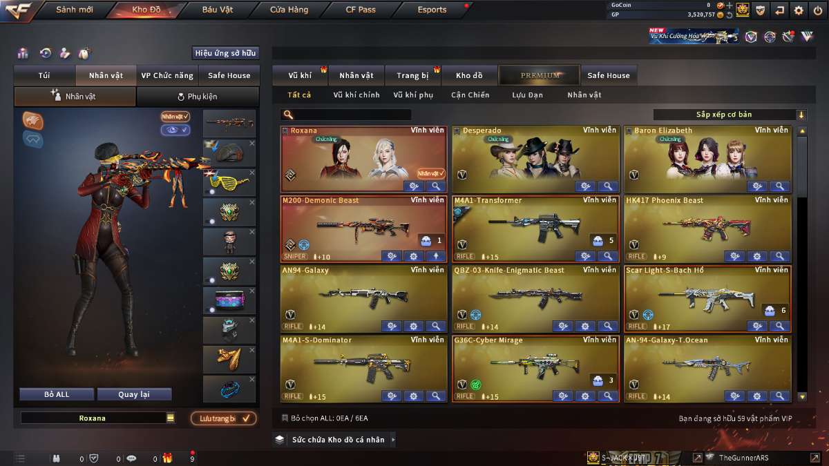 shop acc cf uy tin gia re